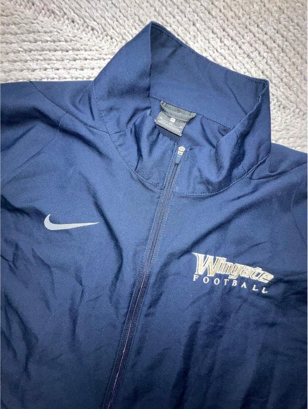 Nike Full Zip Windbreaker Mens Size XL Wingate Football Embroidery Lightweight